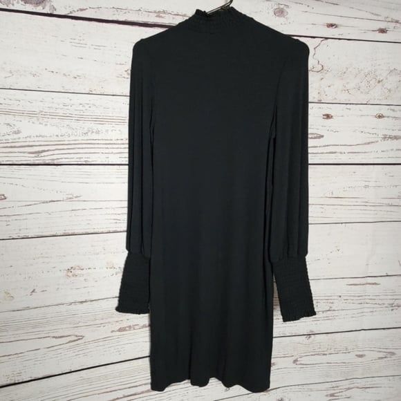 One One Six Black Long Sleeve Rayon Dress Large NWT - Picture 3 of 4